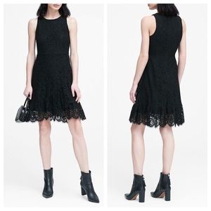 🤍 nwt | br | lace ruffle wrap racerback dress